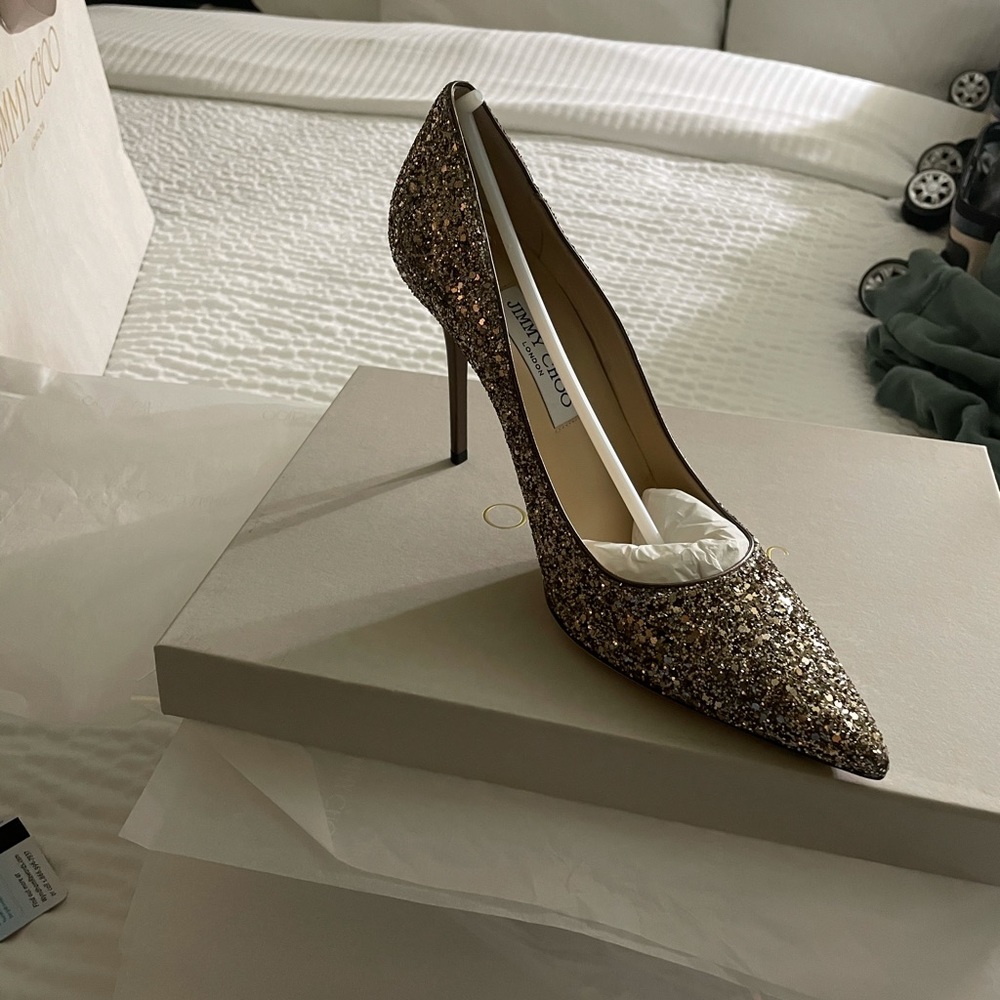 Jimmy Choo Romy 85 GOLD Size 38